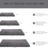 Washable Dog Bed Mat Reversible Dog Crate Pad Soft Fluffy Pet Kennel Beds Dog Sleeping Mattress for Large Jumbo Medium Small Dogs, 35 x 22 Inch, Gray - Image 6