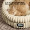 BALANCE Cat Bed Kitten Bed, Washable Round Cat Beds for Indoor Cats, Super Soft Plush Faux Fur Pet Bed for Puppy and Kitten with Anti-Slip Bottom - Image 6