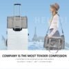 Cat, Dog Carrier for Small Medium Cats Puppies up to 15 Lbs, TSA Airline Approved Carrier Soft Sided, Collapsible Travel Puppy Carrier - Grey - Image 7