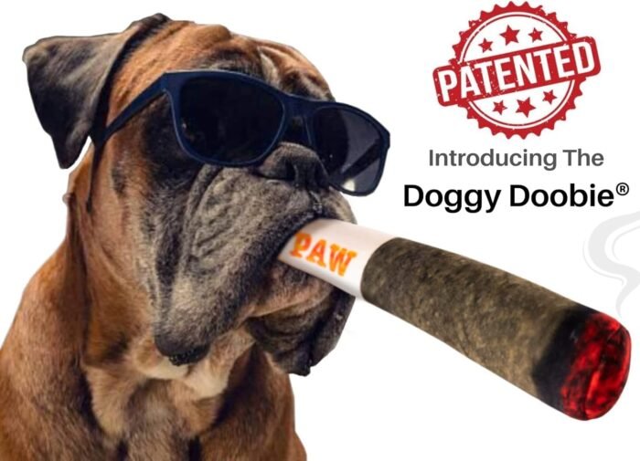 Doggy Doobie - Funny Dog Toys - Plush Squeaky Toys for Medium, Small and Large - Cool Stuffed Cute Gifts for Dog Birthday