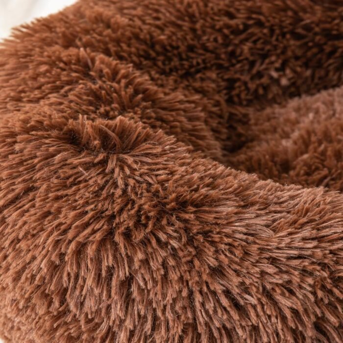 Cat Beds for Indoor Cats Doughnut Dog Bed Kitten Bed Pet Bed Calming Cuter Puppy Bed Small Pet Bed Fluffy Dog Bed Small Round Bed Up to 7 Lbs