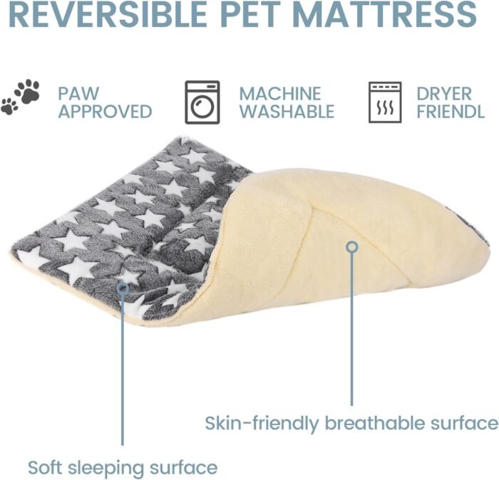 Dog Bed Dog mat Pet mat Dog Box mat Machine Washable Grey (33x23x1.5in)