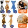 Squeaky No Stuffing Dog Toy Set – New & Improved Edition Plush Crinkle Dog Toys for Small, Medium & Large Breeds – Soft Tough Stuffless Puppy Chew Squeak Animal Supports Pet Health & Well Being 5 Pack - Image 4
