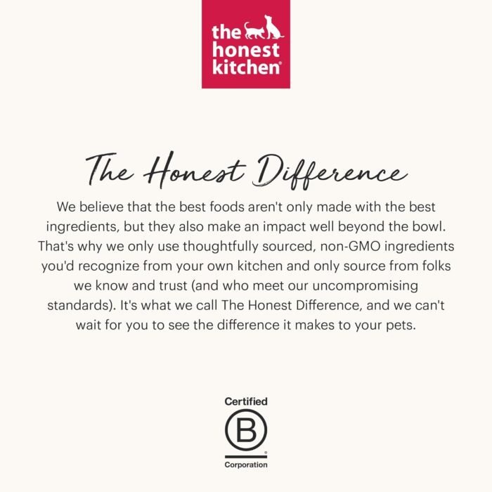 The Honest Kitchen Human Grade Dehydrated Whole Grain Dog Food – Complete Meal or Topper – Chicken 10 lb (makes 40 lbs)