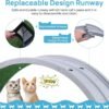 Cat Exercise Wheel, 31.5 Inch Cat Treadmill for Indoor Cats, Cat Running Wheel with Carpeted Runway, Easy to Install & Fitness & Health, Suitable for Most Cats, Plastic Cat Wheel - Image 6