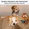 Nocciola Dog Squeaky Toys, 5 PCS Crinkle Plush Dog Toys, No Stuffing Dog Toys for Small Medium Large Dogs, Stuffless Puppy Toys for Boredom - Image 3