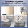 Saker Automatic Pet Water Fountain,2025 Upgraded Pet Water Fountain No Filter,Cat Water Dispenser Wireless Pour-Over,3L/106oz Ultra-Quiet Design,Pet Gravity Water Dispenser for Cat - Image 2