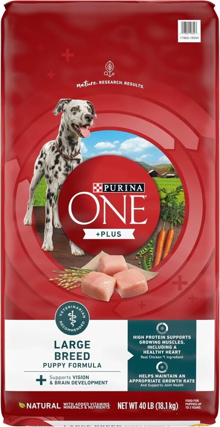 Purina ONE Plus Large Breed Puppy Food Dry Formula - 40 Lb. Bag.