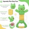 Dog Squeak Toys Durable Plush Dog Toy with Crinkle Paper, Tug of War Pull Toys for Puppies, Interactive Dog Chew Toys for Small, Medium and Large Dogs - Image 2