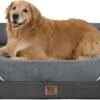 Washable Orthopedic Large Dog Bed - Removable Orthopedic Foam Dog Beds with Bolsters Waterproof Large Dog Bed and Non-Slip Bottom Extra Large Dog Bed Sofa