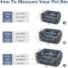 INVENHO Dog Bed for Large Medium Small Dogs/Puppy, Rectangle Washable, Orthopedic, Soft Calming Sleeping Durable Pet Cuddler with Anti-Slip Bottom S(20"x19"x6") - Image 3