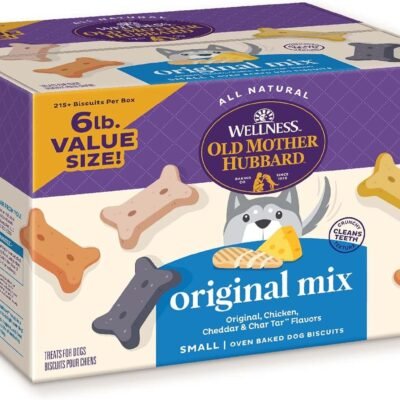Wellness Old Mother Hubbard Original Mix Dog Biscuits, Natural, Training Treats, Four Flavors, Small Size, (6 Pound Bag)
