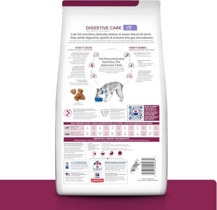 Hill's Prescription Diet i/d Low Fat Digestive Care Chicken Flavor Dry Dog Food, Veterinary Diet, 27.5 lb. Bag
