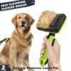 3PCS Dog Grooming Kit - Deshedding Brush, Slicker Brush, Bath Brush and Comb for Pet Supplies (Green Black) - Image 5