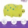 Multipet's 9-Inch Latex Polka Dot Globlet Pig Dog Toy, Assorted Colors - Image 3