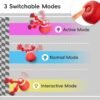 Potaroma Interactive Dog Ball Toys Touch Activated, Rechargeable, Squeaky Dog Toy, Moving Wicked Ball for Pup with Rope for Medium Small Dogs Puppy Dark Red - Image 3