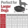 Majestic Pet Dog Bagel Calming Bed, 40x29x9in, Soft Round Pet Bed with Spine Support, Fluffy Donut Dog Bed, Large, Gray - Image 3