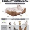 Small Dog Bed for Small Dogs, Cat Beds for Indoor Cats Washable, Rectangle Dog Bed, Warming Soft Calming Sleeping Puppy Bed Durable Pet Bed with Anti-Slip Bottom (20 inch, Coffee) - Image 5
