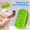3PCS Dog Bath Brush, Dog Shampoo Brush, Dog Scrubber for Bath, Dog Shower Brush, Dog Bath Supplies, Suitable for Deshedding, Washing & Grooming of Short and Long Haired Pets (Blue Green Blue) - Image 4
