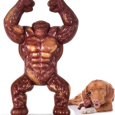 PETSTA Indestructible Dog Toys for Aggressive Chewers, Extreme Tough Toys for Large Dogs, Real Beef Flavored, Dog Bone for Medium/Large Dogs Breed, Gifts for Dogs