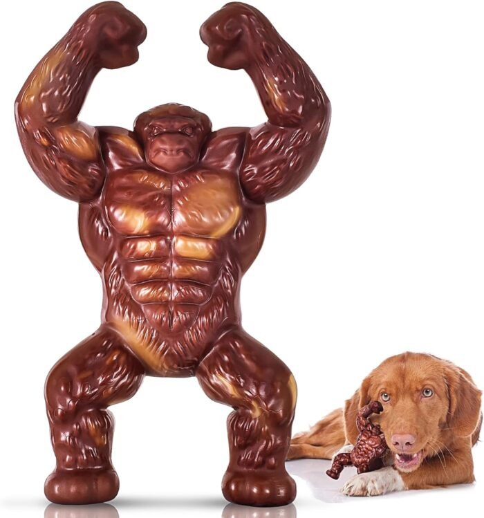 PETSTA Indestructible Dog Toys for Aggressive Chewers, Extreme Tough Toys for Large Dogs, Real Beef Flavored, Dog Bone for Medium/Large Dogs Breed, Gifts for Dogs