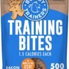 Buddy Biscuits Trainers 10 oz. Pouch of Training Bites Soft & Chewy Dog Treats Made with Bacon Flavor