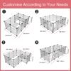 12 Panels Small Animal Playpen,Pet Playpen with Waterproof Mat,C&C Cage for Guinea Pigs,Puppy Play Pen,Bunny Playpen,Indoor Outdoor Portable Metal Wire Yard Fence - Image 7