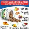 BARK&SPARK Dog Allergy Relief Chews (180 Immune Treats) - Anti-Itch Skin & Coat Supplement - Omega 3 Fish Oil - Itchy Skin Relief Treatment Pills - Itching&Paw Licking - Dry Skin & Hot Spots - Image 4