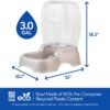 Petmate Pet Cafe Cat and Dog Water Dispenser - Water Bowl for Cats and Dogs, USA Made, 3 GAL, Pearl Tan - Image 3