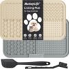 MateeyLife 2PCS Large Lick Mat for Dogs with Suction Cups, Slow Feeder Dog Bowls, Dog Lick Mat for Anxiety Relief, Dog Toys to Keep Them Busy, Dog Enrichment Toys for Bathing, Cat Lick Pad for Boredom