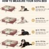 Orthopedic XL Dog Bed for Extra Large Dogs, Waterproof Memory Foam Dog Beds with Sides, Non-Slip Bottom and Egg-Crate Foam Big Dog Couch Bed with Removable Washable Cover(X-Large,Pink) - Image 5
