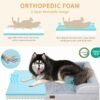 Orthopedic Dog Beds for Large Dogs, Waterproof Memory Foam Large Sized Dog Bed with Sides, Non-Slip Bottom and Egg-Crate Foam Big Dog Bed with Removable Washable Cover(Large,Light Grey) - Image 2