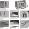 Cat, Dog Carrier for Small Medium Cats Puppies up to 15 Lbs, TSA Airline Approved Carrier Soft Sided, Collapsible Travel Puppy Carrier - Grey - Image 3