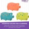 Multipet's 9-Inch Latex Polka Dot Globlet Pig Dog Toy, Assorted Colors - Image 6