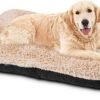 JOEJOY Large Dog Bed Crate Pad, Ultra Soft Calming Dog Crate Bed Washable Anti-Slip Kennel Crate Mat for Extra Large Medium Small Dogs, Dog Mats for Sleeping and Anti Anxiety，40" x 27", Beige