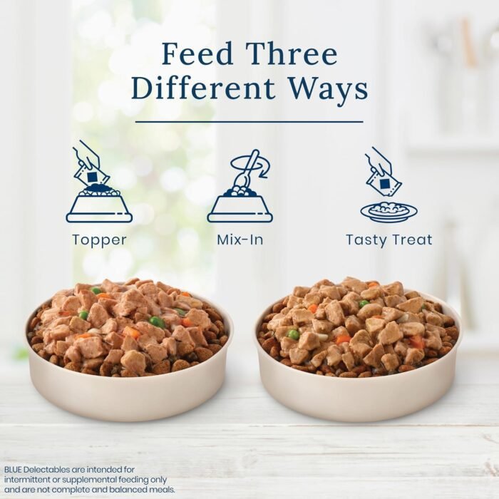 Blue Buffalo Delectables Natural Wet Dog Food Topper Variety Pack, Lamb & Turkey Dinner 3oz (12 Pack - 6 of Each Flavor)