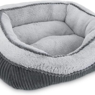 SIWA MARY Dog Beds for Small Medium Large Dogs & Cats. Washable Pet Bed, Orthopedic Dog Sofa Bed, Luxury Wide Side Fancy Design, Soft Calming Sleeping Warming Puppy Bed, Anti-Slip Bottom(25"x21"x8")