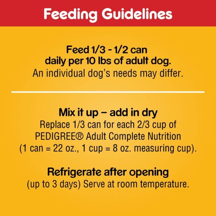 PEDIGREE CHOICE CUTS IN GRAVY Adult Canned Soft Wet Dog Food with Beef, 22 oz. Cans (Pack of 12)