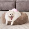 perpets Orthopedic Dog Bed Comfortable Donut Cuddler Round Dog Bed Ultra Soft Washable Dog and Cat Cushion Bed (Style 6) - Image 7
