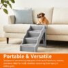 Amazon Basics Foldable Non-Slip Steps for Dogs and Cats, Grey, 23.90" x 16.10" x 19.76" - Image 5