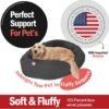 Majestic Pet Dog Bagel Calming Bed, 40x29x9in, Soft Round Pet Bed with Spine Support, Fluffy Donut Dog Bed, Large, Gray - Image 2