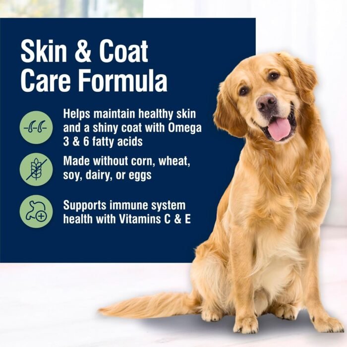 Blue Buffalo True Solutions Skin & Coat Care Natural Dry Dog Food for Adult Dogs, Salmon, 24-lb. Bag