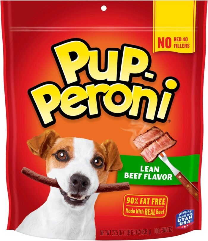 Pup-Peroni Dog Treats, Lean Beef Flavor, 22.5 Ounce, Made with Real Beef, 90% Fat Free