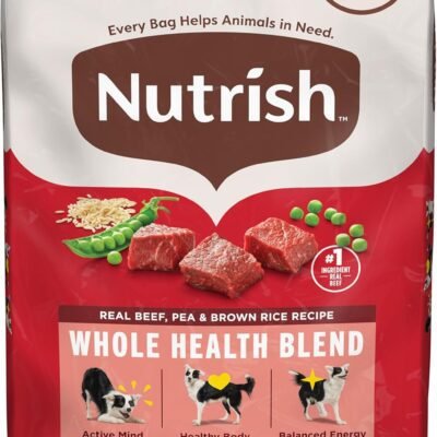 Nutrish Real Beef, Pea & Brown Rice Recipe Whole Health Blend Dry Dog Food, 14 lb. Bag, Packaging May Vary (Rachael Ray)