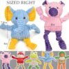 5 Pack Tough Dog Toys Stuffed Squeaky Dog Toys Assortment Plush Animal Dog Toy Value Bundle Puppy Pet Dog Toys for Small Medium Large Dogs - Image 2