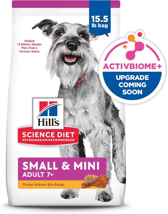 Hill's Science Diet Adult 7+ Small & Mini Chicken Meal & Brown Rice Recipe Dry Dog Food 15.5 lbs.