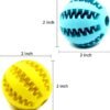 Youngever 2 Pack Dog Ball Toys for Pet Tooth Cleaning, Chewing, Fetching, Treat Ball Food Dispensing Toys (Small 2 Inch) - Image 2