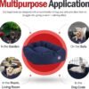 Majestic Pet 40 Inch Bagel Calming Dog Bed Washable – Cozy Soft Round Dog Bed with Spine Support for Dogs to Rest their Head - Fluffy Donut Dog Bed 40x29x9 (Inch) - Round Pet Bed Large – Blue - Image 5