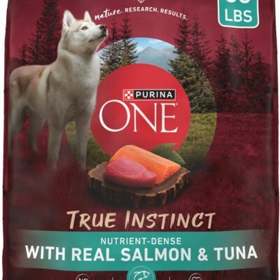 Purina ONE True Instinct With Real Salmon and Tuna Natural With Added Vitamins, Minerals and Nutrients High Protein Dog Food Dry Formula - 36 lb. Bag