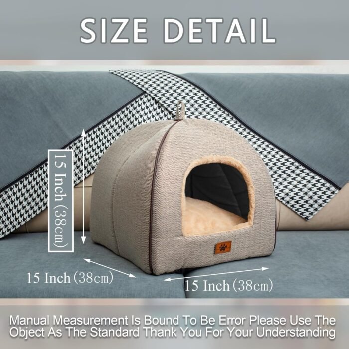 Cat Bed for Indoor Cats - Cat Cave Bed Cat House Cat Tent with Removable Washable Cushioned Pillow, Soft Kitten beds,Cat Beds & Furniture, for Small and Medium Pet Bed